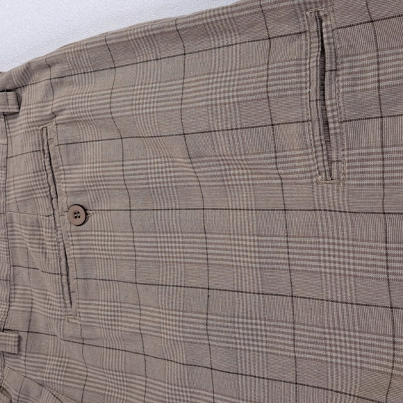 BurnSide Flat Front Golf Walking Plaid Tan Shorts Men's Size 38 - Picture 5 of 15